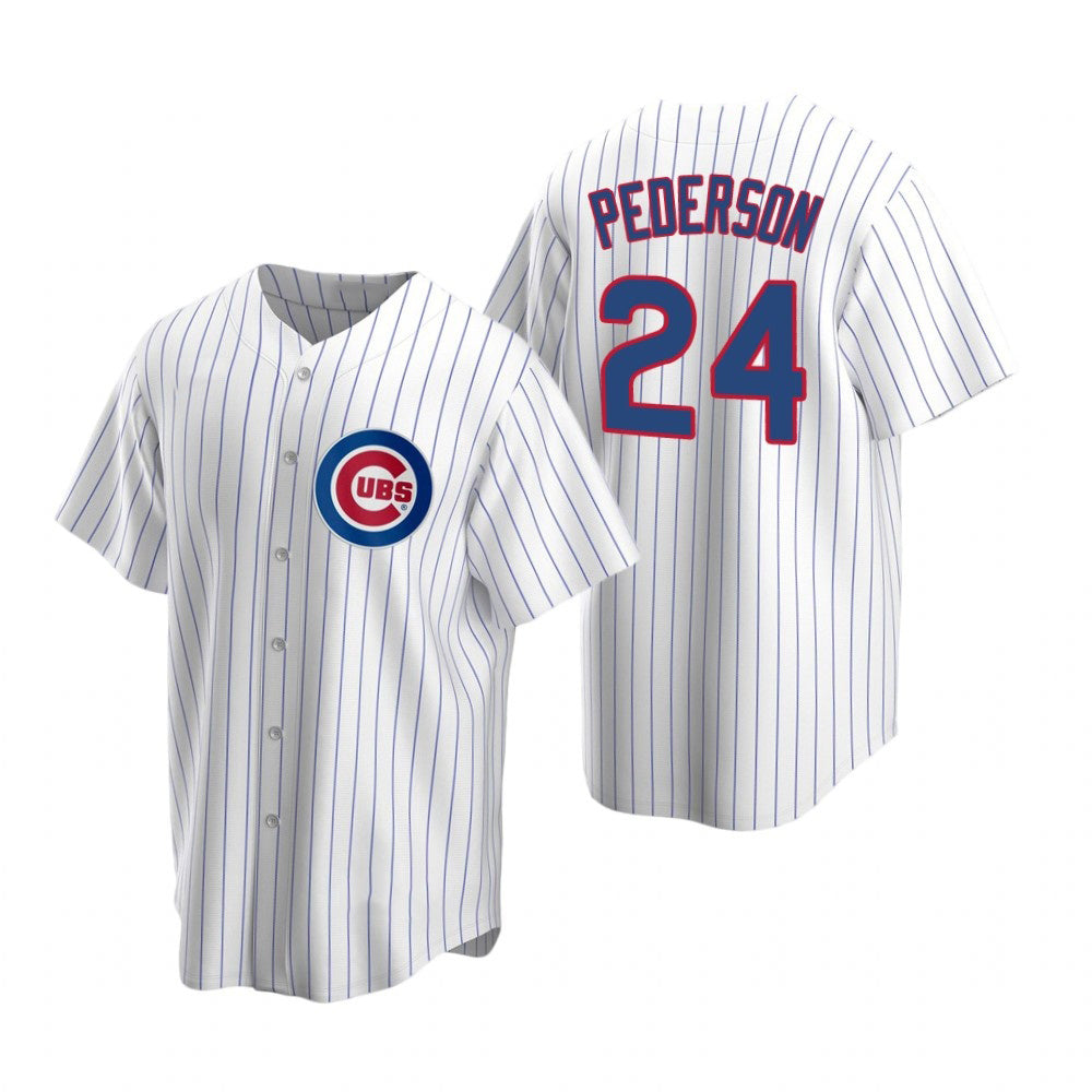 Chicago Cubs #24 Joc Pederson White JEROMEN Replica Home Jersey