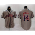 Houston Astros #14 Mauricio Dub¨®n Grey JEROMEN Cool Base Stitched Jersey