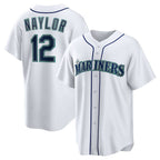 Seattle Mariners #12 Josh Naylor White JEROMEN Home Replica Jersey