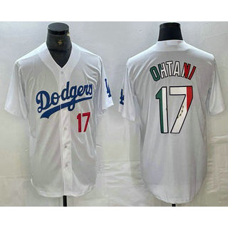 Los Angeles Dodgers #17 Shohei Ohtani Number Mexico White JEROMEN Cool Base Stitched Jersey 2
