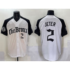 New York Yankees #2 Derek Jeter White Black JEROMEN 'Gothic Legacy Edition' Vapor Premier Limited Stitched Jersey