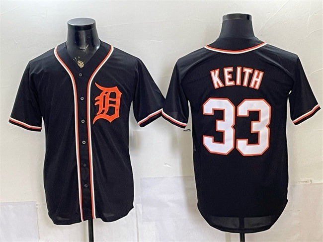 Detroit Tigers #33 Colt Keith 2026 Fashion Replica Black JEROMEN Out Stitched Jersey
