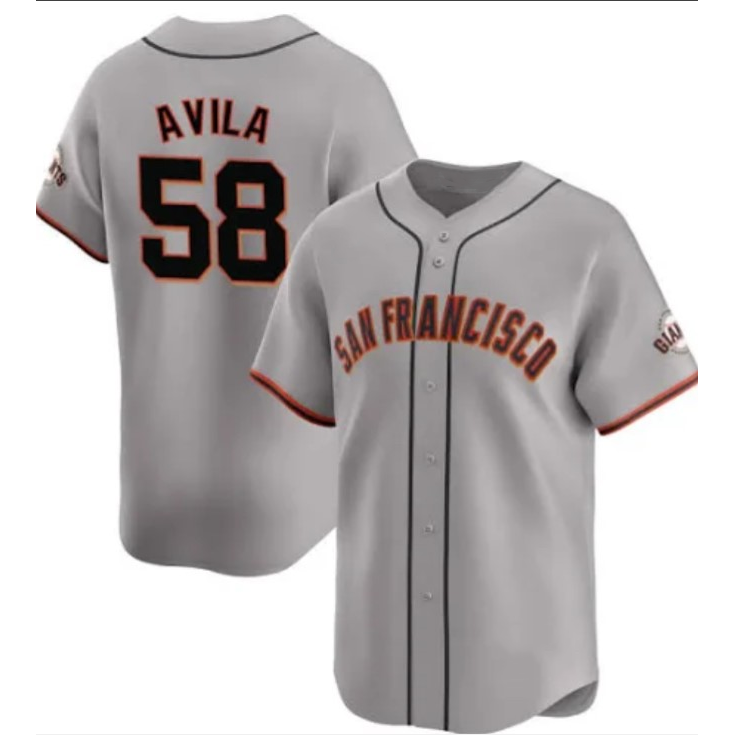 San Francisco Giants #58 Nick Avila Gray JEROMEN Away Limited Stitched Jersey