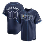 Custom Tampa Bay Rays Active Player Navy JEROMEN Away Limited Stitched Jersey
