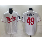 Minnesota Twins #49 Pablo Lopez White JEROMEN Stitched Cool Base Jersey