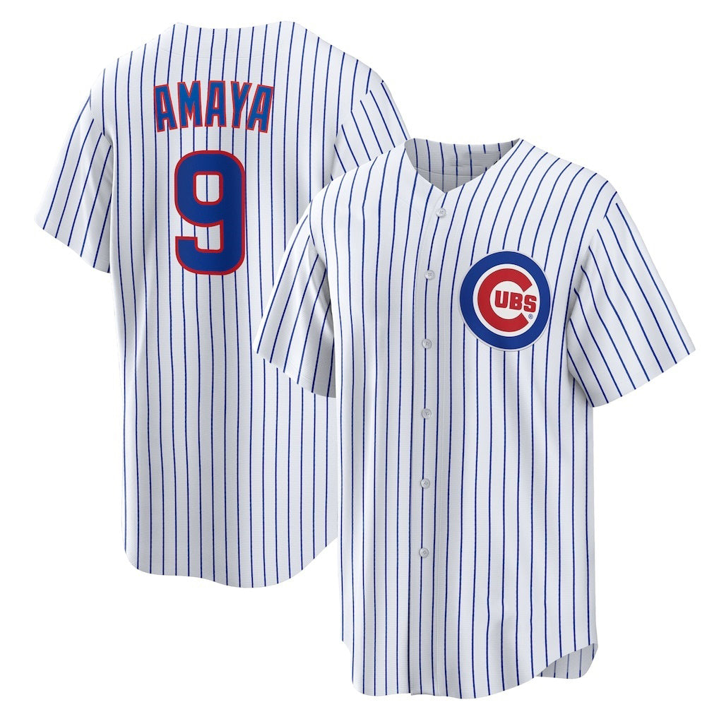 Chicago Cubs #9 Miguel Amaya White JEROMEN Home Replica Jersey