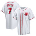 Cincinnati Reds #7 Spencer Steer White JEROMEN Home Replica Jersey
