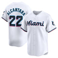 Miami Marlins #22 Sandy Alcantara White JEROMEN Home Limited Player Jersey