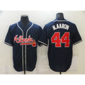 Atlanta Braves #44 Hank Aaron Navy Blue JEROMEN Stitched Cool Base Jersey