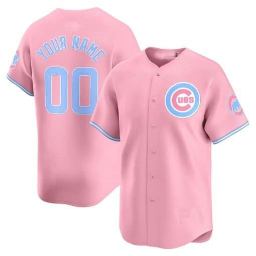Custom Chicago Cubs Bubblegum Pink Vapor Premier Limited Jersey ¨C All Stitched-Pink JEROMEN