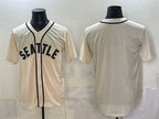 Seattle Mariners Blank Cream JEROMEN Alternate Stitched Jersey