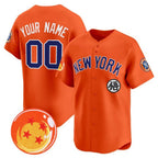 Custom New York Yankees x Dragon Ball Orange JEROMEN Vapor Premier Limited Jersey - All Stitched