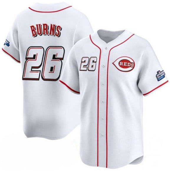 Cincinnati Reds #26 Chase Burns White JEROMEN 2025 Speedway Classic Home Limited Stitched Jersey