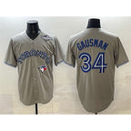 Toronto Blue Jays #34 Kevin Gausman Gray JEROMEN 2025 World Series Cool Base Stitched Jersey