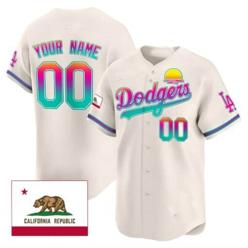 Custom Los Angeles Dodgers 2024 Los Angeles City Style Vapor Premier Limited Jersey ¨C Cream JEROMEN