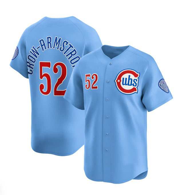Chicago Cubs #52 Pete Crow-Armstrong 2024-25 Blue JEROMEN 2nd Alternate Limited Stitched Jersey