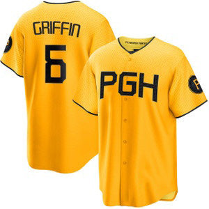 Pittsburgh Pirates #6 Konnor Griffin Yellow JEROMEN City Connect Limited Jersey