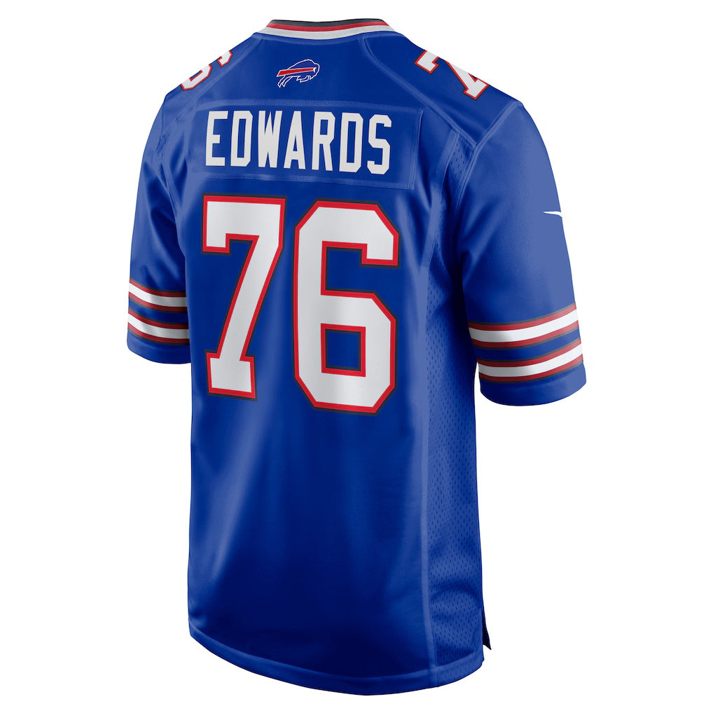B.Bills #76 David Edwards Royal JEROMEN Game Jersey