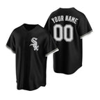 Custom Chicago White Sox Black JEROMEN Stitched Cool Base Jersey