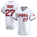 Los Angeles Angels #27 Mike Trout White JEROMEN Alternate Limited Jersey