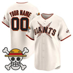 Custom San Francisco Giants x One Piece Cream JEROMEN Vapor Premier Limited Jersey - Stitched