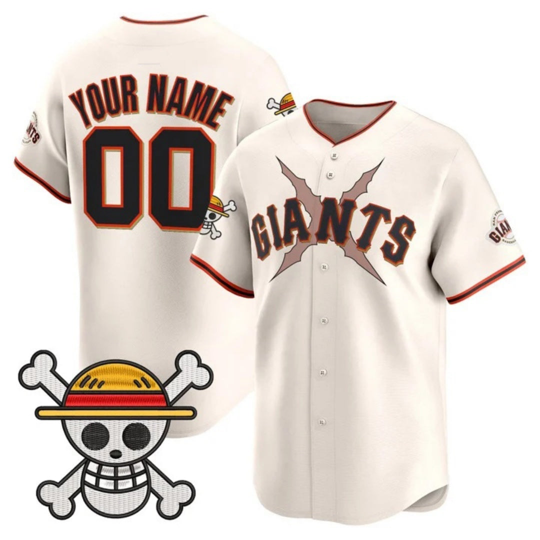 Custom San Francisco Giants x One Piece Cream JEROMEN Vapor Premier Limited Jersey - Stitched