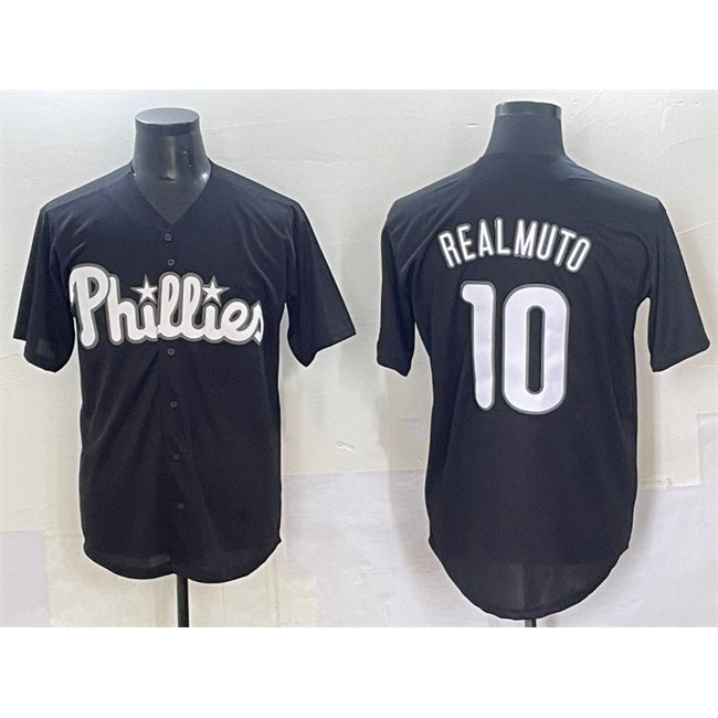 Philadelphia Phillies #10 J.T. Realmuto Black JEROMEN Lights Out Limited Stitched Jersey
