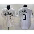New York Yankees #3 Babe Ruth White JEROMEN 'Gothic Legacy Edition' Vapor Premier Limited Stitched Jersey