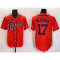 Detroit Tigers #17 Parker Meadows Orange JEROMEN With Patch Cool Base Stitched Jersey