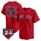 Custom Boston Red Sox 2024 Spring Training Patch Vapor Premier Limited Jersey ¨C Red JEROMEN