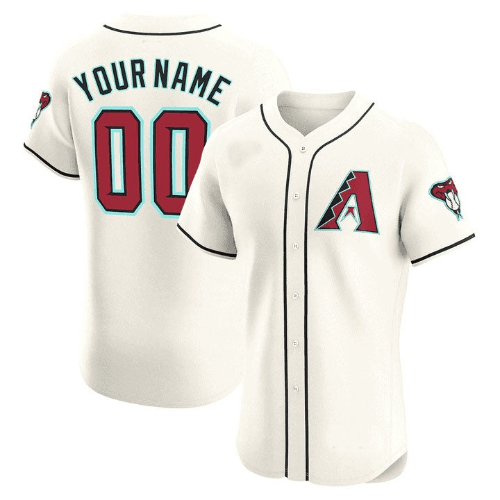 Custom Arizona Diamondbacks 2024 Flex Base Jersey ¨C Cream JEROMEN