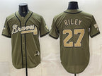 Atlanta Braves #27 Austin Riley Olive JEROMEN 2026 Armed Forces Day Stitched Jersey
