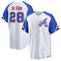 Atlanta Braves #28 Matt Olson White JEROMEN 2023 City Connect Cool Base Stitched Jersey