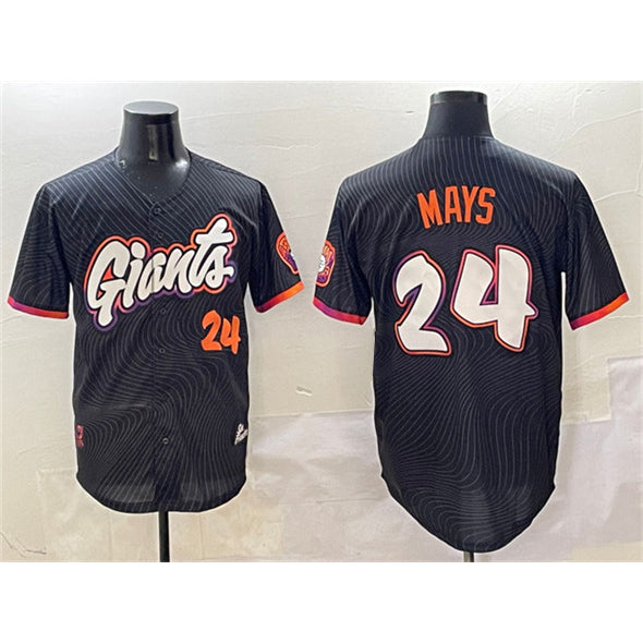 San Francisco Giants #24 Willie Mays Anthracite JEROMEN 2025 City Connect Limited Stitched Jersey