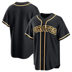 Pittsburgh Pirates Blank Black JEROMEN Out Stitched Jersey