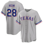 Texas Rangers #28 Jonah Heim Gray JEROMEN Cool Base Stitched Jersey