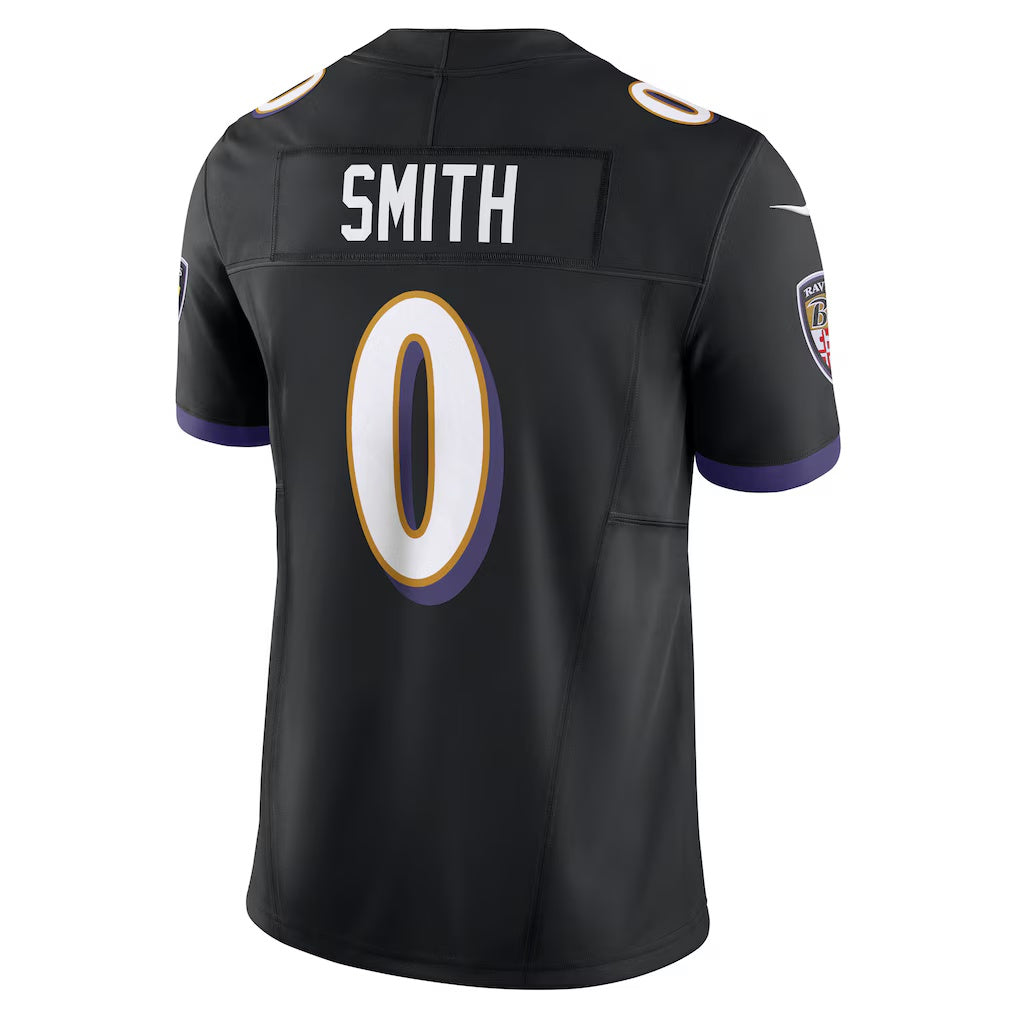 B.Ravens #0 Roquan Smith Black JEROMEN Alternate Vapor F.U.S.E. Limited Jersey