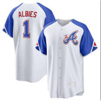 Atlanta Braves #1 Ozzie Albies White JEROMEN 2023 City Connect Cool Base Stitched Jersey