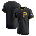 Pittsburgh Pirates Black JEROMEN Alternate Vapor Premier Elite Patch Jersey