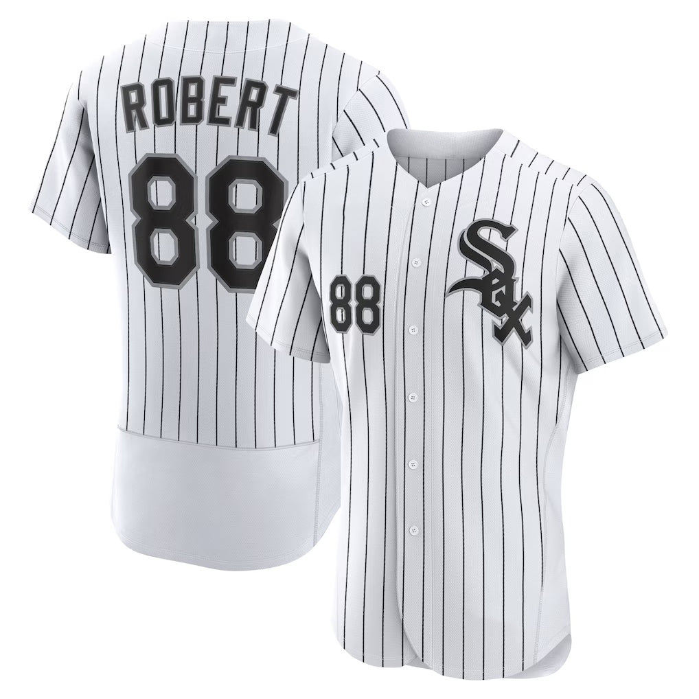 Chicago White Sox #88 Luis Robert White-Black JEROMEN Home Authentic Player Jersey