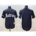 Houston Astros Blank Black JEROMEN Gothic 'Houston Born Barrio Raised' Limited Stitched Jersey