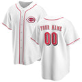 Custom Cincinnati Reds White JEROMEN Home Replica Jersey