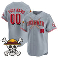 Custom Cincinnati Reds x One Piece Gray JEROMEN Vapor Premier Limited Jersey - Stitched