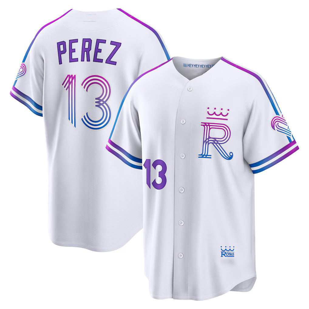 Kansas City Royals #13 Salvador Perez White JEROMEN 2026 City Connect Stadium Jersey