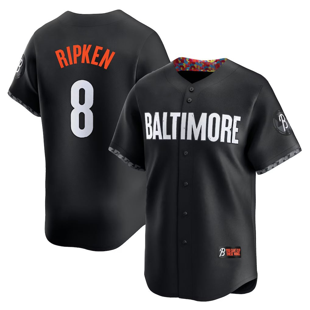 Baltimore Orioles #8 Cal Ripken Jr. Black JEROMEN City Connect Limited Player Jersey