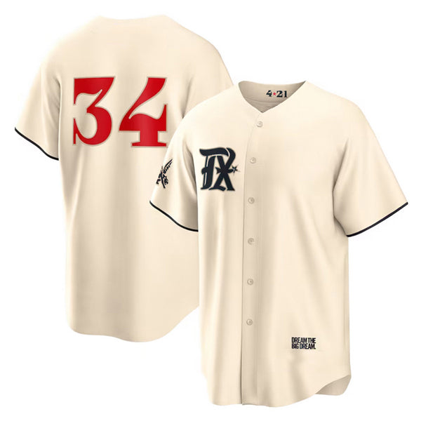 Texas Rangers #34 Nolan Ryan Cream JEROMEN 2023 City Connect Cool Base Stitched Jersey