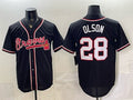 Atlanta Braves #28 Matt Olson 2026 Fashion Replica Black JEROMEN Out Stitched Jersey