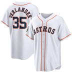 Houston Astros #35 Justin Verlander White JEROMEN 2022 World Series Home Stitched Jersey