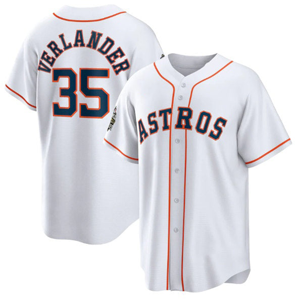 Houston Astros #35 Justin Verlander White JEROMEN 2022 World Series Home Stitched Jersey