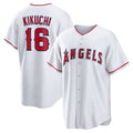 Los Angeles Angels #16 Yusei Kikuchi White JEROMEN Home Replica Jersey